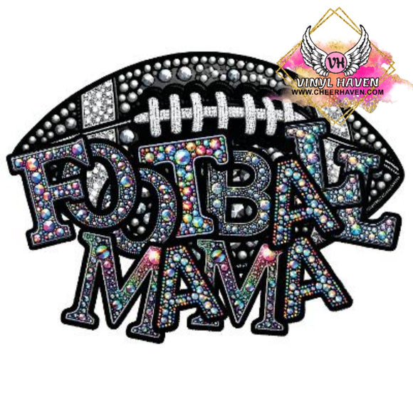 DTF Print * Back to School * Faux Rhinestones Football mama