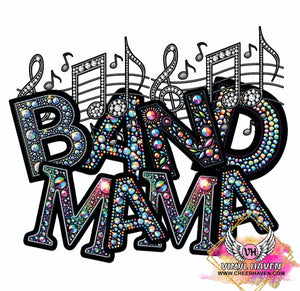 DTF Print * Back to School * Faux Rhinestones Band Mama