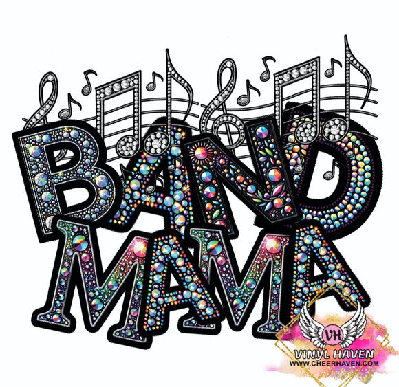 DTF Print * Back to School * Faux Rhinestones Band Mama