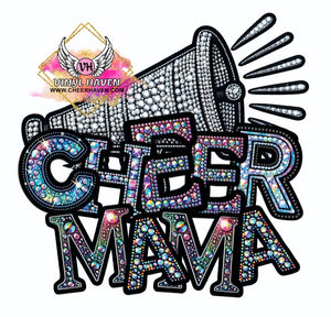 DTF Print * Back to School * Faux Rhinestones Cheer Mama