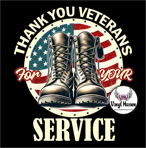 DTF Print * Veteran * Thank you veteran for your service