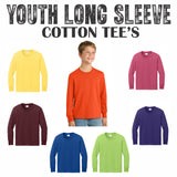 Port & Co® Youth Long Sleeve Core Cotton Tee