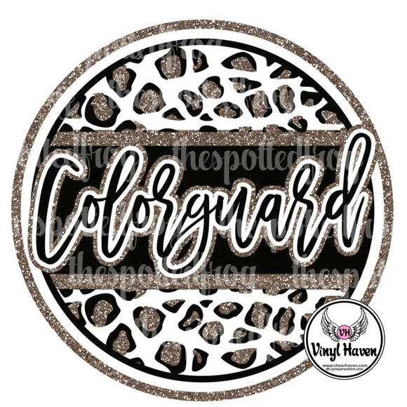 DTF Print * Back to School * Leopard circle Colorguard