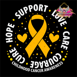 DTF Print * Childhood Cancer Awareness * Hope support care