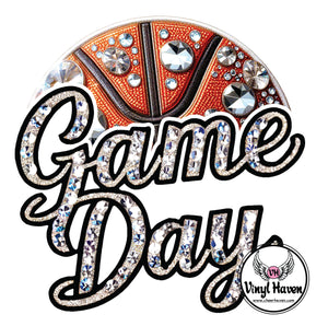 DTF Print * Back to School * Faux Rhinestone Game Day Basketball