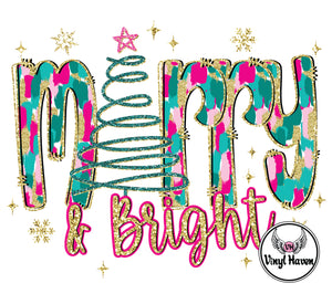 DTF Print * Christmas * Merry & Bright