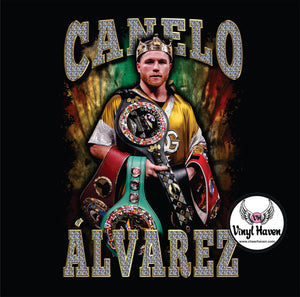 DTF prints * Canelo holding belts