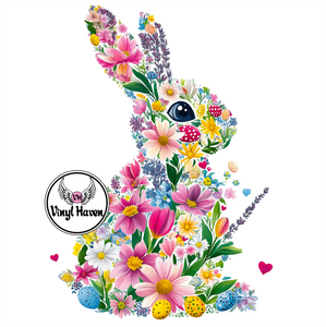 DTF Print * Easter * Floral Bunny