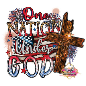 DTF Print * 4th of July * One Nation Under God