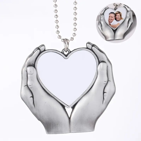 Heart in Hands Car Hanger * Christmas * Sublimation