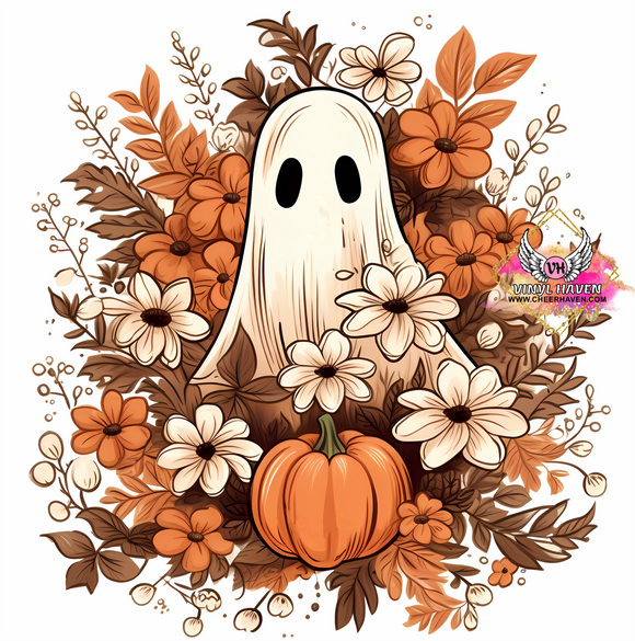 DTF Print * Fall * Floral Ghost