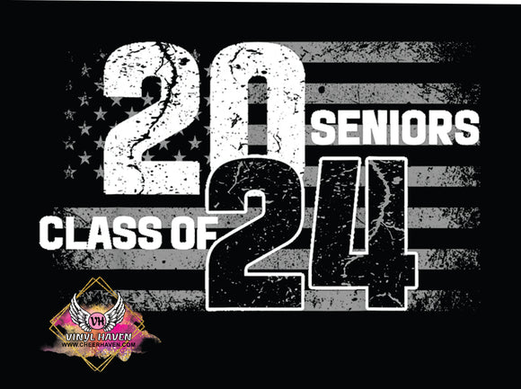 DTF Print * Graduation* Senior Class of 2024 Flag