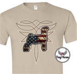 DTF print * Western * Boot Stitch Flag Goat