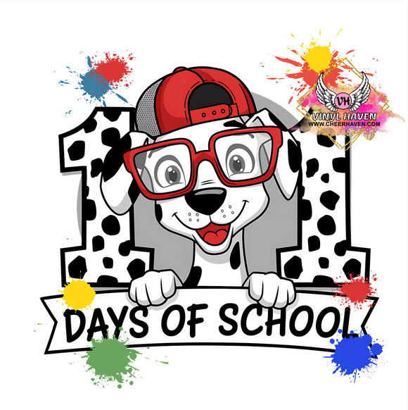 DTF Print * 100 Days Of School * 101 Days of school Boy Dalmatian