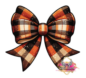 DTF Print * Fall * Checkered Plaid Bow