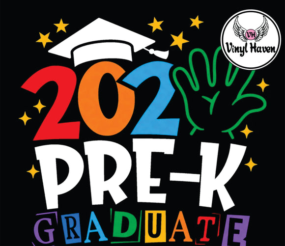 DTF Print * Graduation * Colorful 2025 Pre-K Graduate