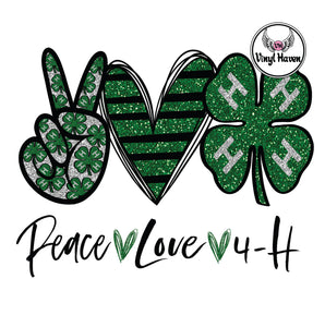 DTF print * Western * Peace Love 4-H