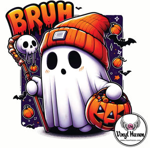 DTF Print * Halloween * Bruh Ghost