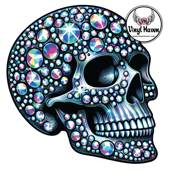 DTF Print * Halloween * Faux Rhinestone skull