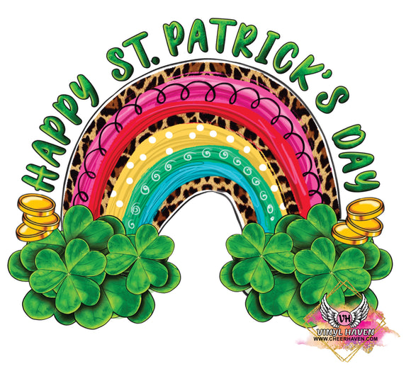 DTF Print * St. Patrick's Day * Happy  St. Patrick's day rainbow