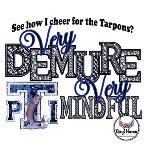 DTF Print * Back to School * Faux Rhinestone Demure Tarpons