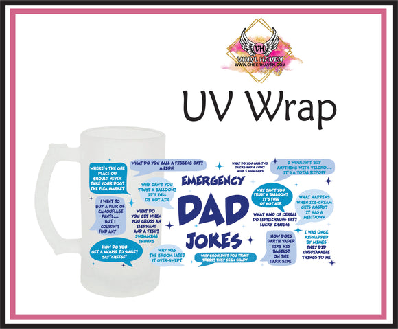 UV DTF Wrap * Fathers Day *  Dad Jokes
