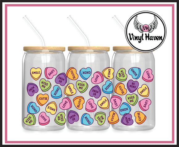 UV DTF Wrap * Valentine's heart candy