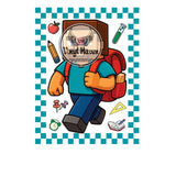 DTF Print * Back to School * Gamer checkered kid