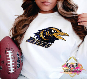 DTF Print * Realistic Texture Faux Sequins * Ravens logo