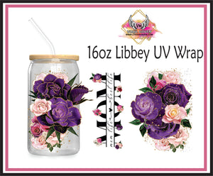 UV DTF Wrap * Mom Purple flowers