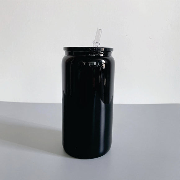 16oz Sublimation Glass Tumbler * Black