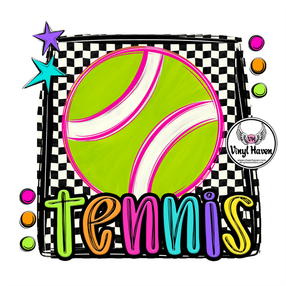DTF Print * Back to School * Tennis Colorful