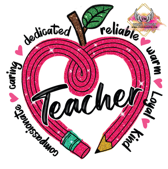 DTF print * Teacher apple pencil