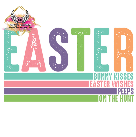DTF Print * Easter * Easter bunny kisses wishes hunt