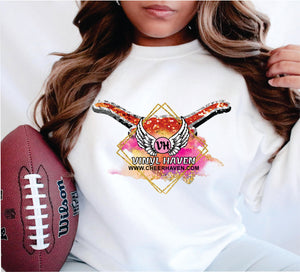 DTF Print * Realistic Texture Faux Sequins * Longhorns middle school logo