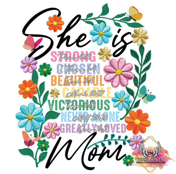 DTF Print * Mothers Day  * She is strong, chosen, beautiful mom