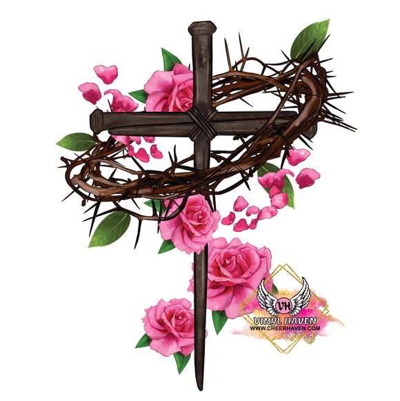 DTF Print * Easter * Floral Crown of Thorns