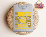 DTF Print * Childhood Cancer Awareness * Hope Courage