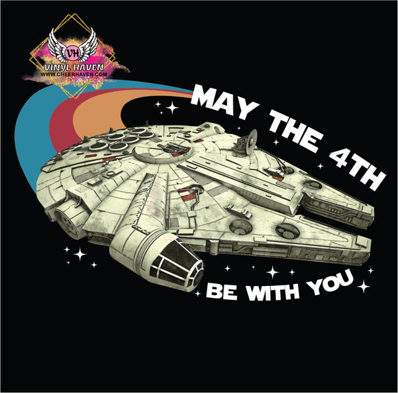DTF print * May the Fourth be with you space ship