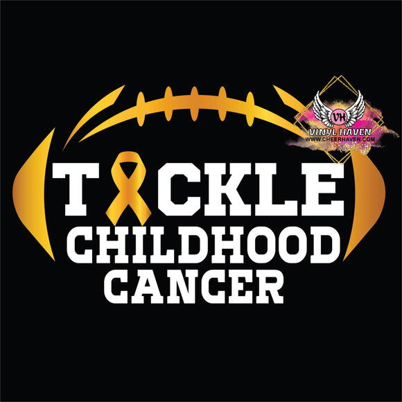 DTF Print * Childhood Cancer Awareness * Tackle Childhood cancer Football