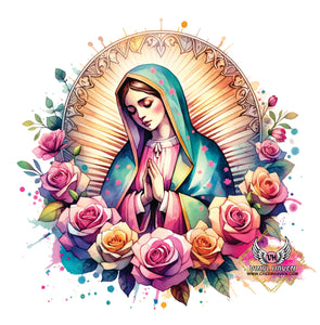 DTF Print * Religious * Virgin Mary Floral