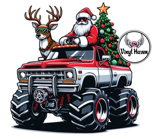 DTF Print * Christmas * Santa in Big Truck