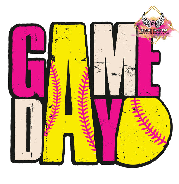 DTF Print * Sports * Game Day pink * Softball