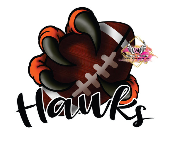 DTF Print * Hawks Football Claw