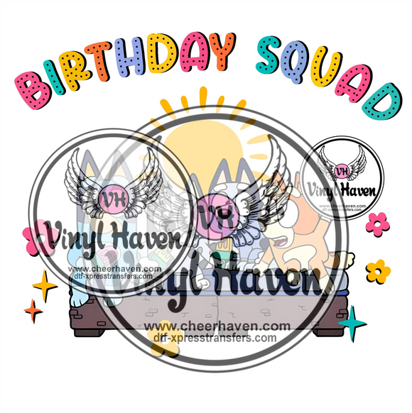 DTF Print * Birthday Squad