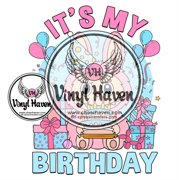 DTF Print * Birthday It's my birthday checkered