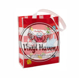 9" x 11" Medium Red & White Striped inspired Nonwoven Laminated Shopper Tote Bags * Read across America