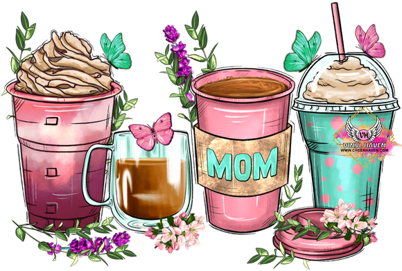 DTF Print * Mom Coffee cups * Mothers Day
