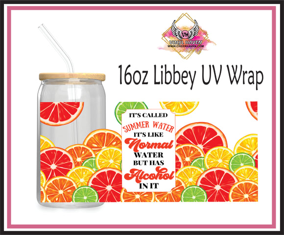 UV DTF Wrap * It's Called Summer water But has Alcohol