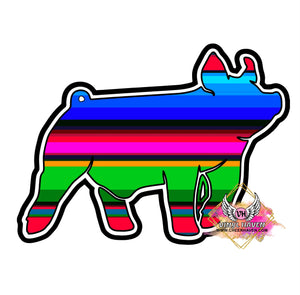 DTF print * Western * Serape Pig